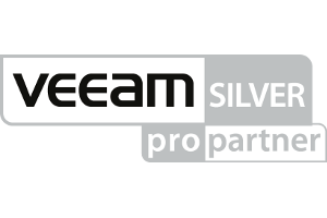 Partner 5 Logo von Veeam mit dem Hinweis auf den Status als Silver Pro Partner, symbolisiert Partnerschaft und Expertise in der Datensicherung.