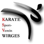 Logo des Karate-Sportvereins Wirges mit stilisiertem Schriftzug "KSV" in Rot und Schwarz. Das Design kombiniert martialische Elemente mit einem modernen Look.