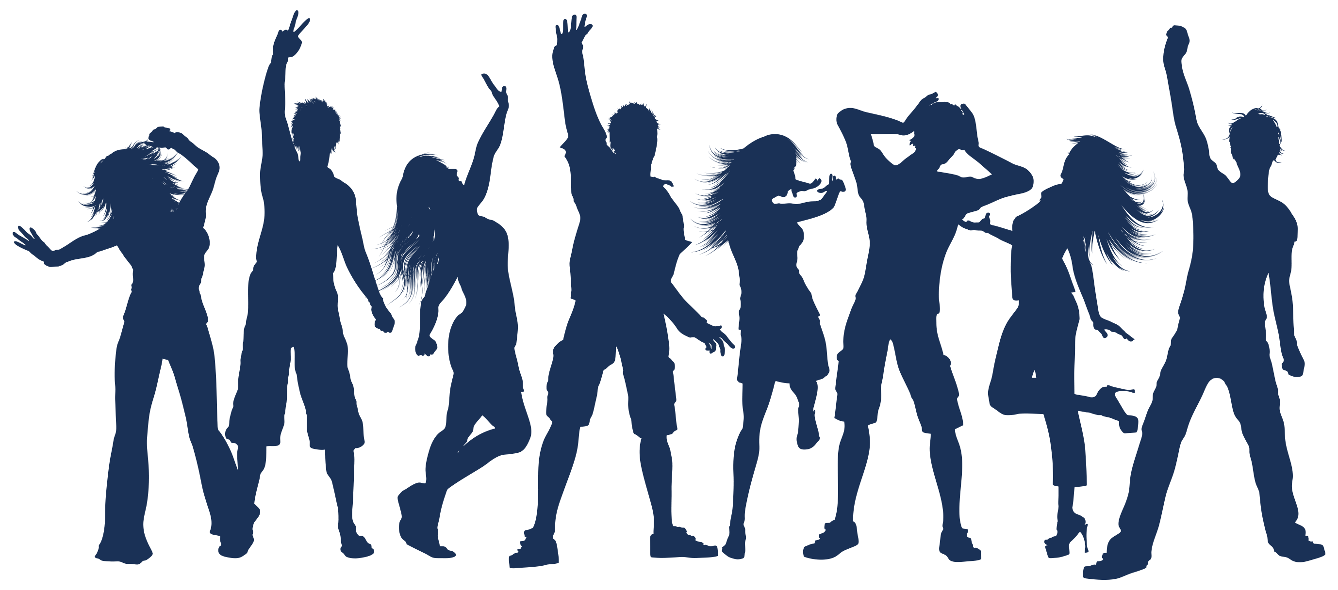 banner dancing people