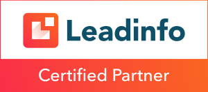 partner-badge-leadinfo Logo von Leadinfo mit der Aufschrift "Certified Partner", das die Partnerschaft und Zertifizierung im Bereich Lead-Generierung zeigt.